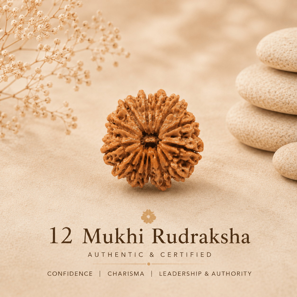 12 Mukhi Nepali Rudraksha | For Leadership, Confidence, Success & Vitality