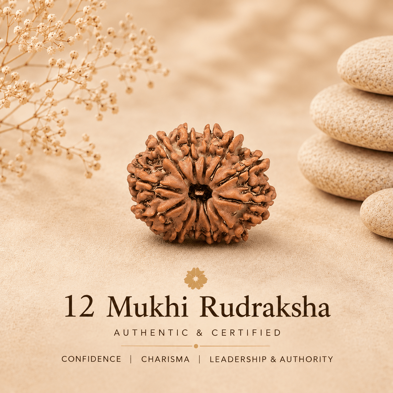 12 Mukhi Nepali Rudraksha | For Leadership, Confidence, Success & Vitality