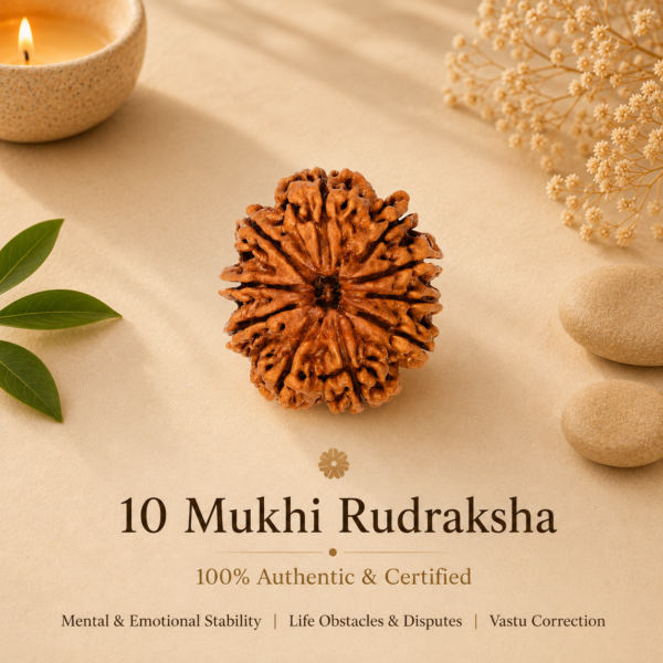 10 Mukhi Nepali Rudraksha | For Protection, Peace & Positive Energy