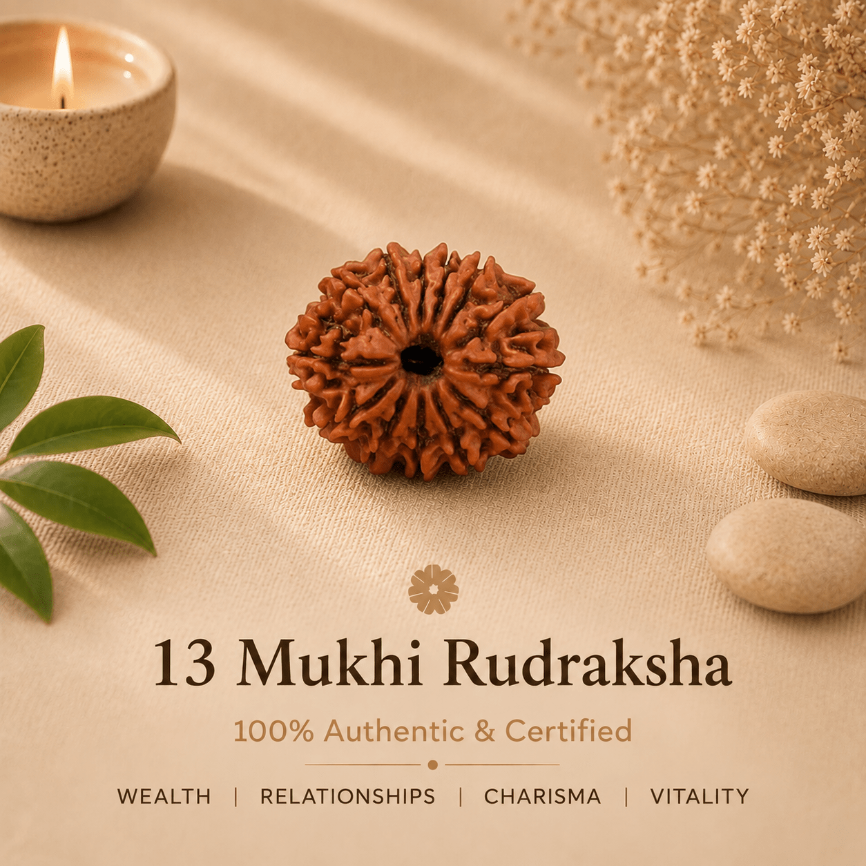 13 Mukhi Nepali Rudraksha | For Wealth, Relationships, Charisma & Vitality