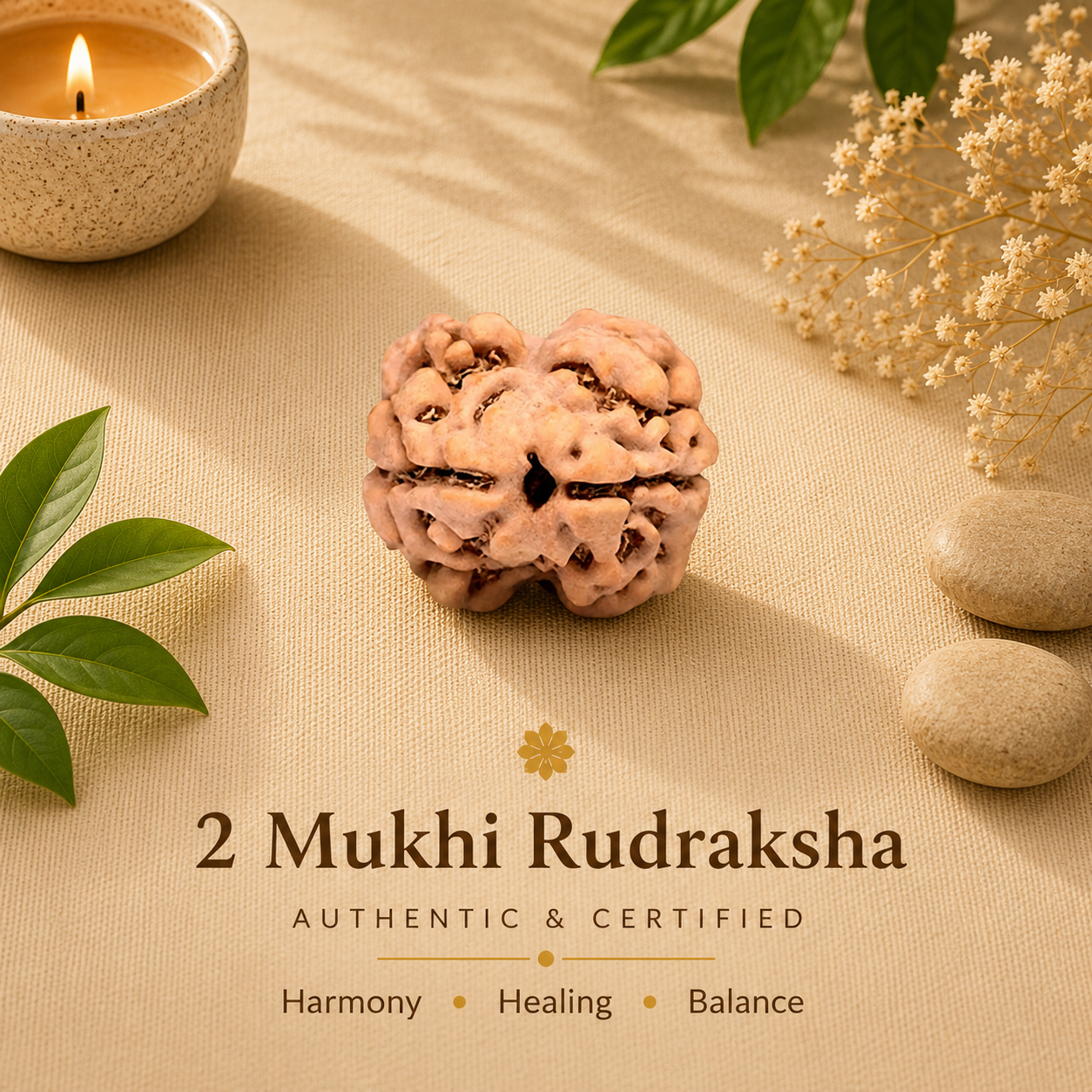 2 Mukhi Nepali Rudraksha | For Harmony, Relationships & Emotional Balance