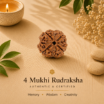 4 Mukhi Nepali Rudraksha | For Knowledge, Creativity & Effective Communication