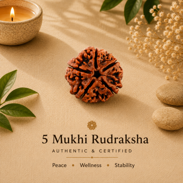 5 Mukhi Nepali Rudraksha Amla Dana | For Peace, Protection & Spiritual Growth