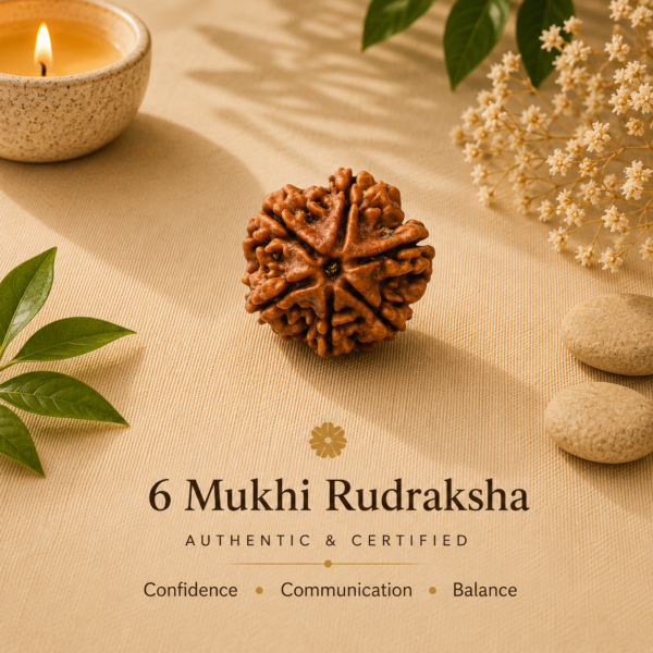 6 Mukhi Nepali Rudraksha | For Confidence, Communication & Personal Growth