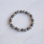 Pyrite & Black Obsidian Bracelet (8mm, Unisex)