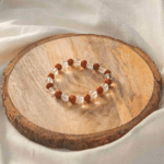 Rudraksha & Sphatik Bracelet (8mm, Unisex)