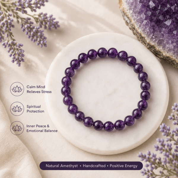Amethyst Bracelet | Calmness, Balance & Positive Energy Bracelet