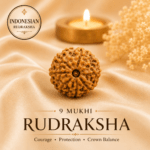 Natural 9 Mukhi Indonesian Rudraksha | For Courage, Protection & Spiritual Growth