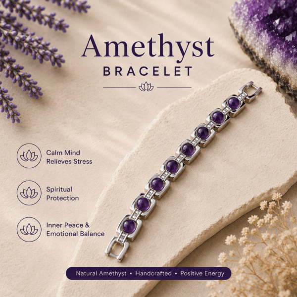 Silver Plated Amethyst Bracelet