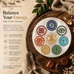 7 Chakra Selenite Plate | Chakra Healing Crystal Charging Plate