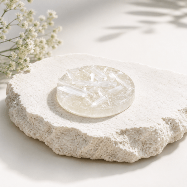 Raw Selenite Charging Plate | For Crystal Cleansing & Energy Charging