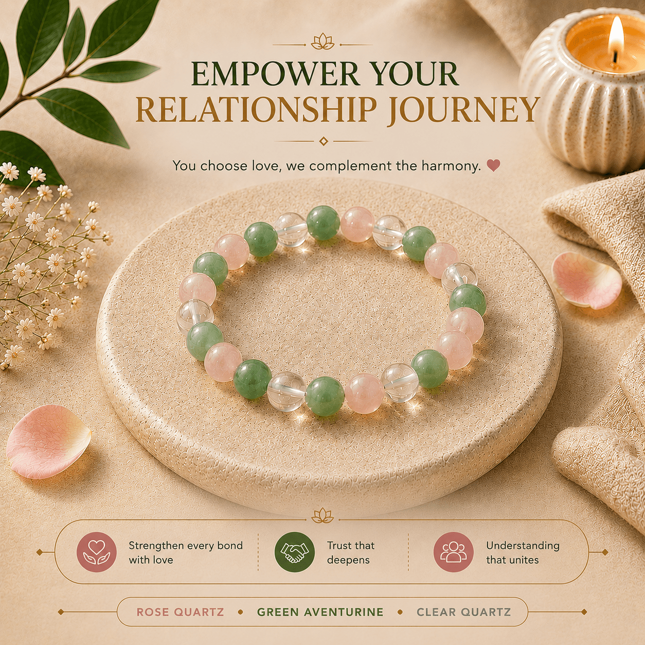 Relationship Harmony Bracelet | For Love, Emotional Balance & Harmony