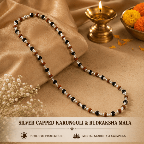 Karungali & Rudraksha Mala | For Spiritual Growth & Protection