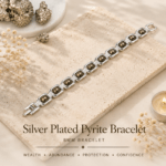Silver Plated Pyrite Bracelet | For Wealth, Confidence & Protection
